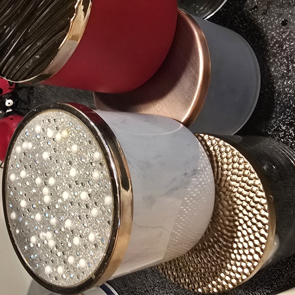 Bath & Body Works Candle Lids - Silver and Red - Picture 7 of 12